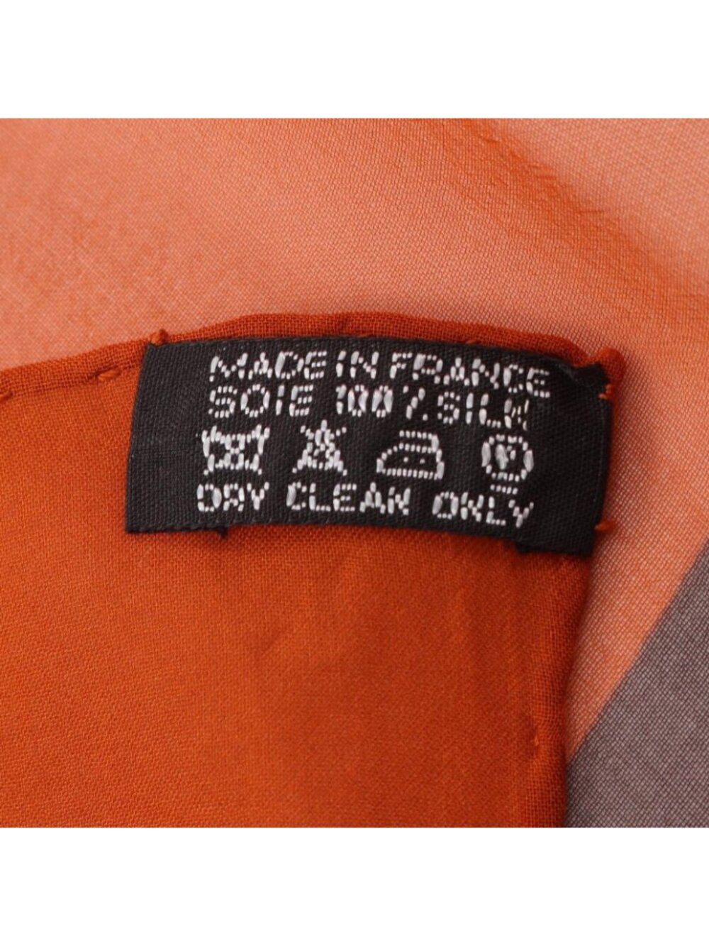 Hermes Scarf Carre Geant 140 Silk Muslin Bolduc Orange Ribbon Pattern - Picture 4 of 9